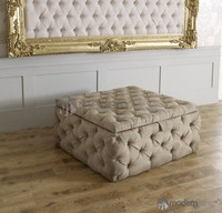 Chesterfield Square Deep Buttoned Fabric Upholstered Ottoman Storage Box Chesterfield Square Deep Buttoned Fabric Upholstered Ottoman Storage Box