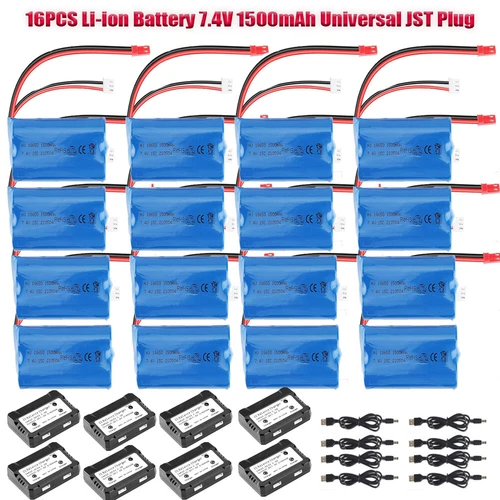 7.4V 1500mAh JST Plug Li-ion Battery With Balance Charger For RC Cars Trucks - Picture 17 of 19
