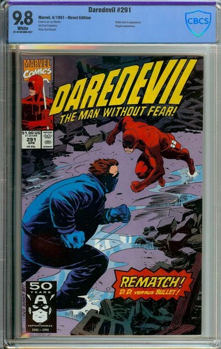 DAREDEVIL #291 CBCS 9.8 WHITE PAGES // KINGPIN APPEARANCE 1991