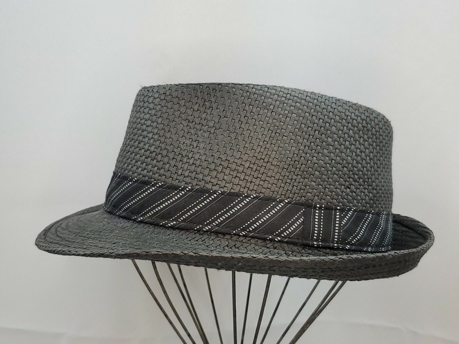 Fedora Straw RN 31905 Medium Black Hat with Band eBay