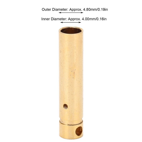 4mm Female Banana Plug Pure Copper Gold Plated Bullet Banana Connectors - Picture 7 of 12