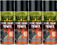 4x Upol Raptor 1K Tough High Temp Engine Enamel Grey Primer Aerosol 355ml