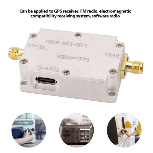 Alloy Amplifier 40DB Gain 10M To 6GHz Transmission LNA RF Power Preamplifier - Zdjęcie 10 z 13