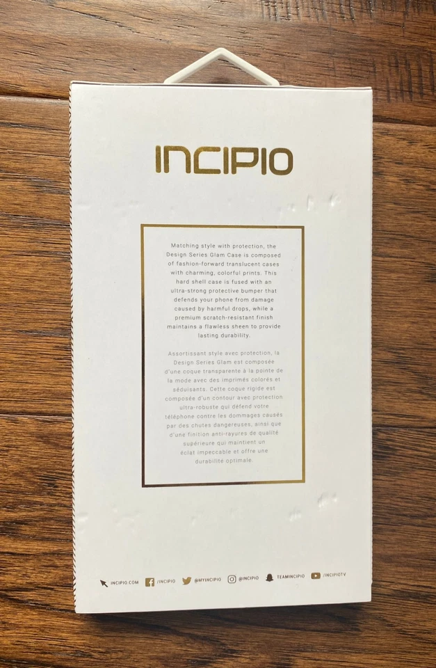 Футляр Incipio серии Glam Design для LG G6 прозрачный с серебристым блеском тонкий стильный - Изображение 3 из 3