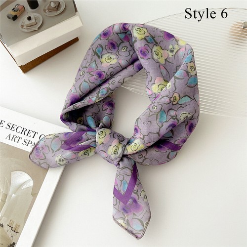 Women's Square Ladies Cotton Linen Head Neck Thin Scarf Bandana Headband 55*55c^ - Picture 88 of 98