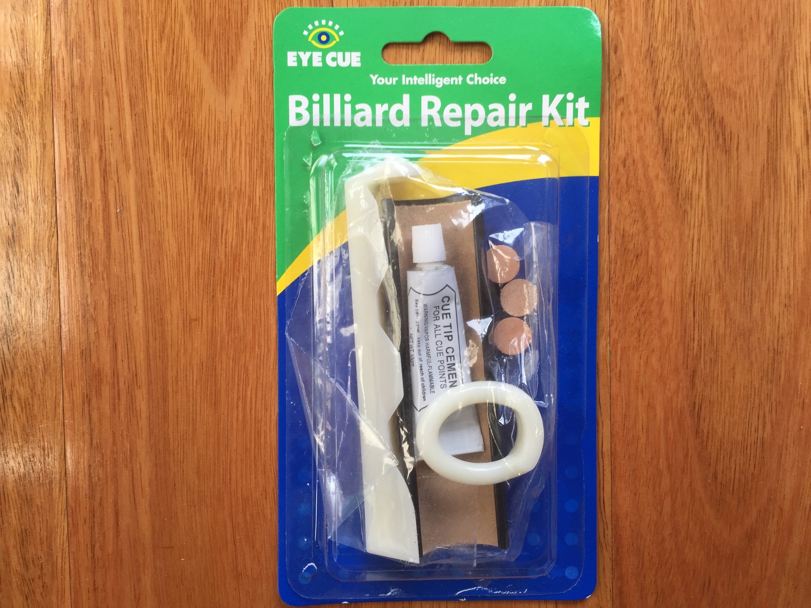 Billiard Repair Kit Snooker Pool Cue Replacement GlueOn Tips w/ Handy