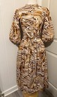 Anthropologie $298 Love The Label Yellow Swirl Bohemian Midi Dress Puff Sleeve
