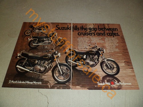 VARIOS ANUNCIOS DE MOTOCICLETA SUZUKI AÑOS 80/ARTÍCULOS COLOR NEGRO/BLANCO DE COLECCIÓN - Imagen 14 de 51