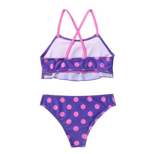 Kids Girls Vest Shorts And Bottoms Set Letters Print Bathing Suit Surfing Pool - Picture 13 of 22