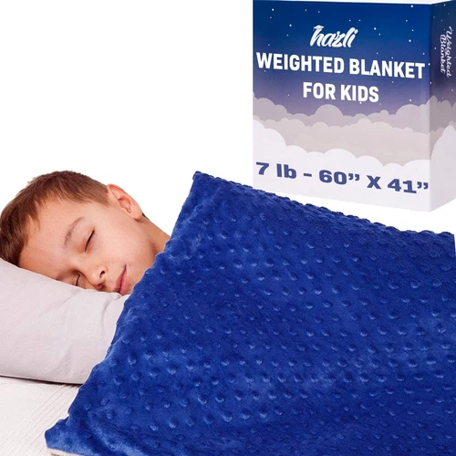 Super-Soft Kids Weighted Blanket 7 Pounds - Weighted Blanket for Kids - Easy ...
