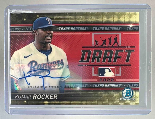 Kumar Rocker 2022 Bowman Chrome #BDN-10 SuperFractor Draft Night Auto 1/1