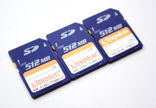 Lot of 3 Kingston 512 MB Secure Digital Card (SD/512)