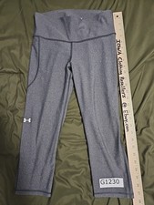 Under Armour Women's Medium Compression Legging Gray Heatgear Stretch Logo