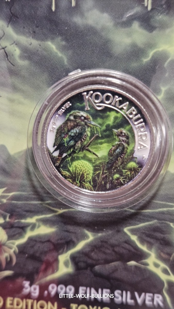 2026 Zombie Kookaburra Edition 3g .999 Colorized Silver Mintage