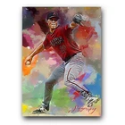 Zack Greinke #4 Art Card Limited 12/50 Edward Vela Signed (Arizona Diamondbacks)