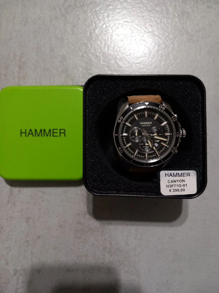 Thor's Hammer Orologio Da Polso Uomo - Mjölnir In Lega Di Zinco Con Cinturino In Ecopelle Nera - Merch Ufficiale