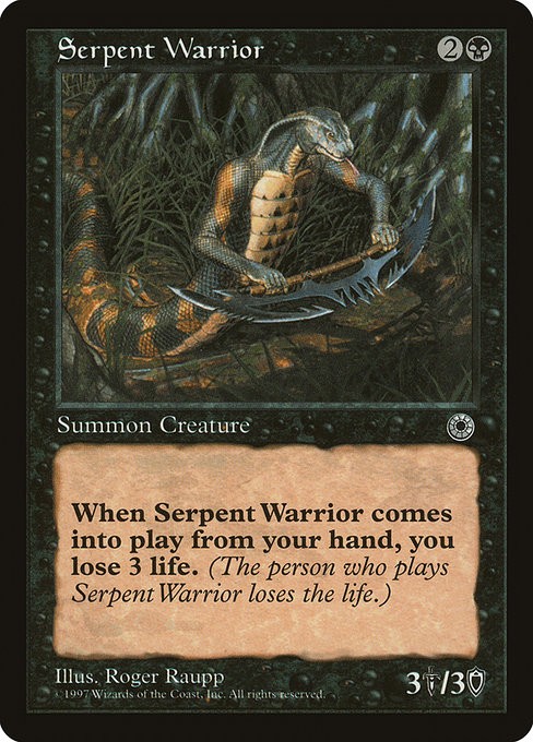 [MTG] Serpent Warrior (109) (POR) HP-DMG