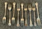 9  Towle Sterling Silver Vintage Dinner Forks Old Master Pattern Nearly 17 Oz.