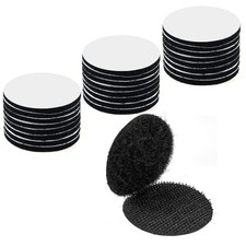 Double Sided Sticky Dots, 24 Pairs Hook And Loop Fasteners, Black