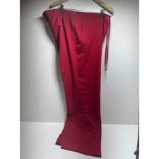 Healing Hands Works Women’s 2X Red Drawstring Flare Scrub Pants Nursing Medical 