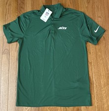 Nike Men's New York Jets Green Dri-FIT Victory Performance Polo Medium