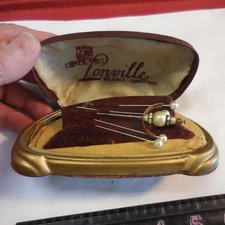 Antique Pin Cushion MADE FROM LONVILLE WATCH CASE PLUS PINS