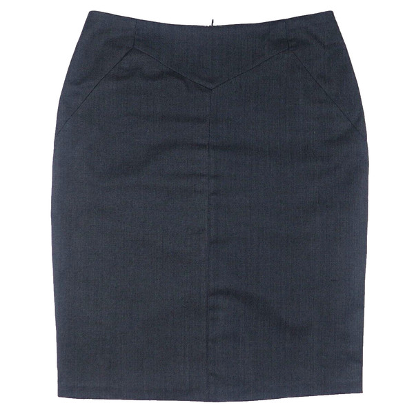 Pencil Skirt Size 8 Grey Split Back Lined Mid Rise Knee Length Zip Back Stylish