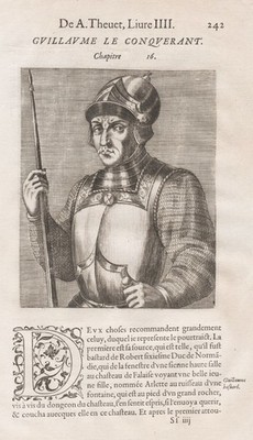 William the Conqueror Wilhelm der Eroberer I. König England Thevet Portrait 1584
