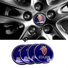 4x 60mm 65mm For SAAB Auto Rad Emblem Reifen Nabenabckung Aufkleber Abzeichen*