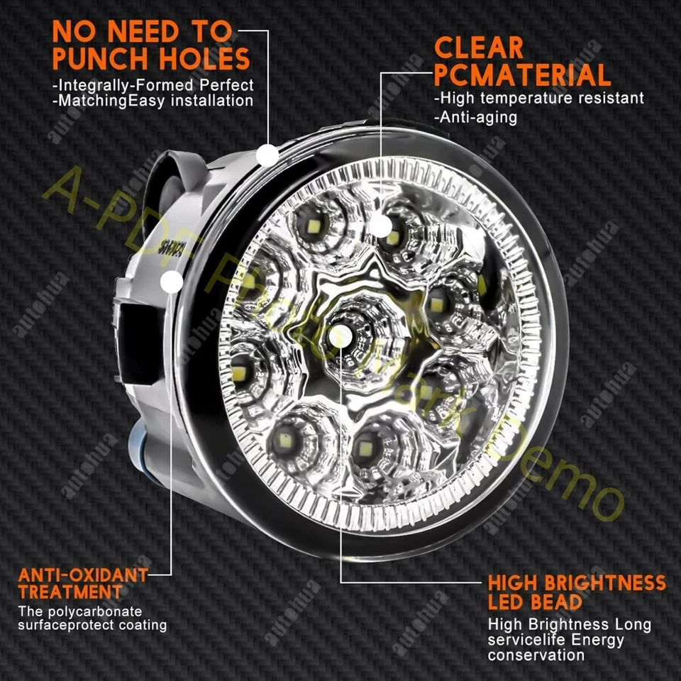 LED Fog Light For Infiniti EX35 2008-12 Front Bumper Lamps Clear Lens Fog Lights Foto 3 de 4