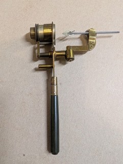 Rare Antique Handheld Compass Microscope With Magnifying Glass And Forceps