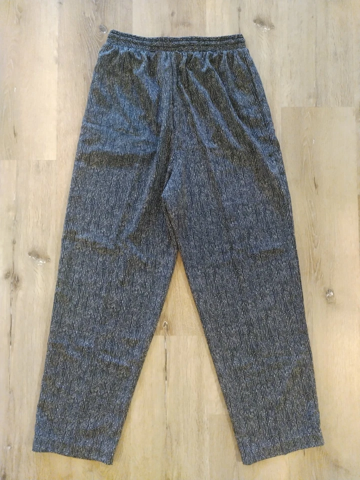 Pantalones De Colección Años 90 Alfred Dunner Negros Con Lunares Cordón Cintura Elástica 12p Punk Foto 2 de 4