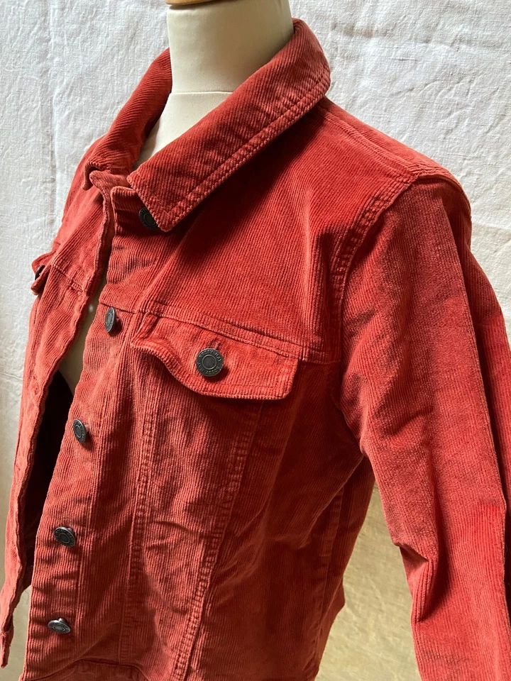 Veste trucker 40/42 velours côtelé terracotta NOISY MAY bohème chic - Photo 3/4