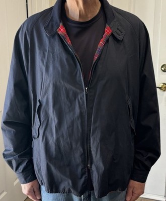 Baracuta G4 Men s Jacket 46 Navy/Tartan Lining Very Nice Condition!