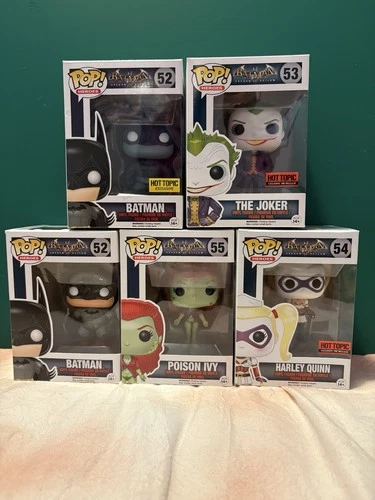 Funko Pop! Vinyl Batman Arkham Asylum Set w/ Hot Topic Exclusives MINT