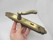 Large Vintage Brass Lever Door Handles Old French Rococo Baroque Gold Gilt
