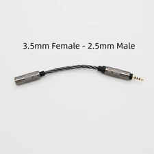 3.5/4.4mm Male to 2.5mm Female Stereo Conversion Cable Core Balanced Adapter