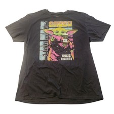 Star Wars Grogu Baby Yoda T-Shirt Mad Engine Charcoal Gray Mens XL NEW NWT