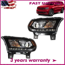 Pair For 2016-2020 Dodge Durango HID Headlights Headlamps w/DRL Left+Right Side