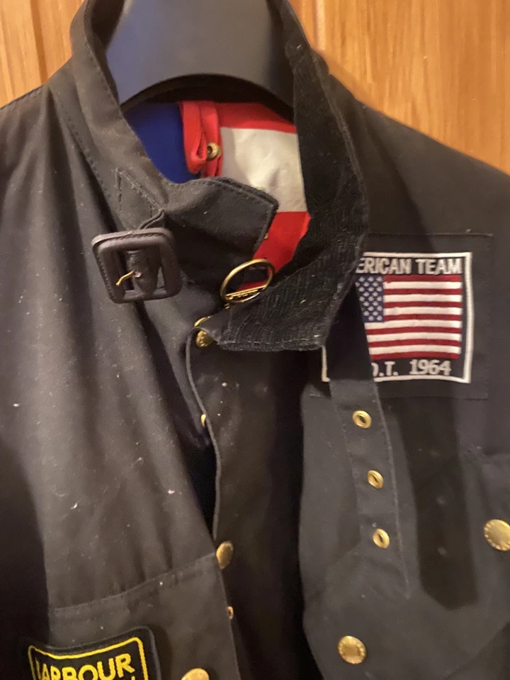 BARBOUR INTERNATIONAL American Team Steve McQueen Baker Wax Jacket Size (L) 40 - Image 4 of 4
