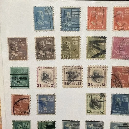 US Stamp Collection Lot Of 53 Stamps