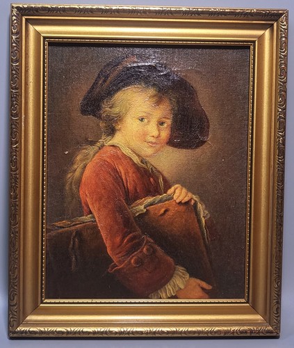 Young Scholar von Drouats Impasto Serie Canvasart limitierte Kopie 26x31 gerahmt