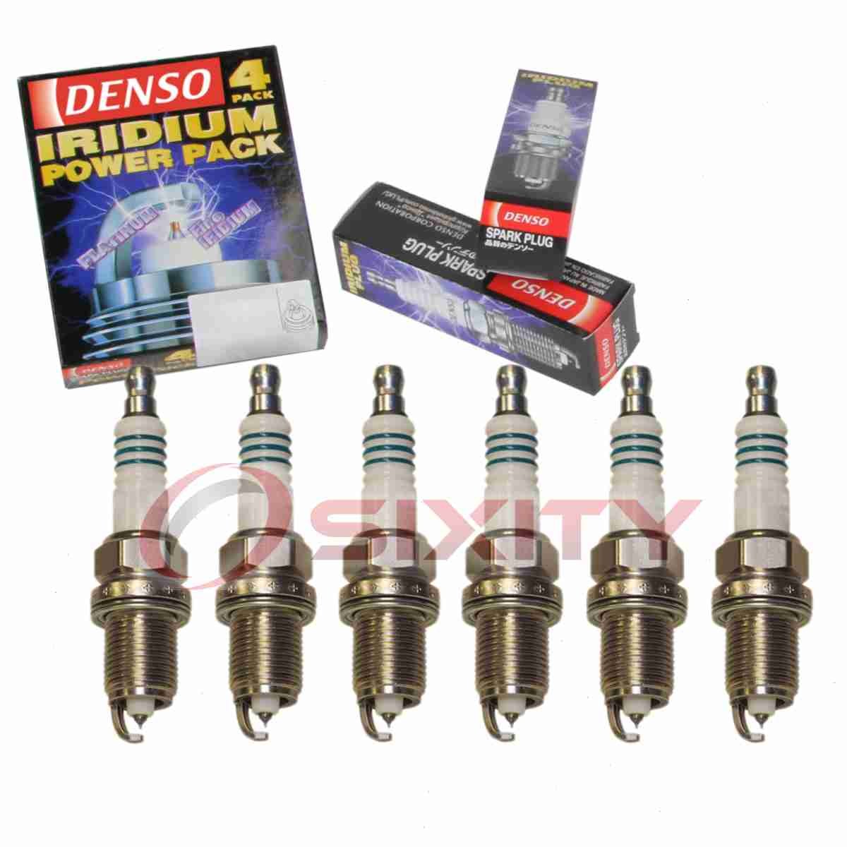 6 pc Denso Iridium Power Spark Plugs for 2006-2009 Mitsubishi Raider 3.7L V6 on