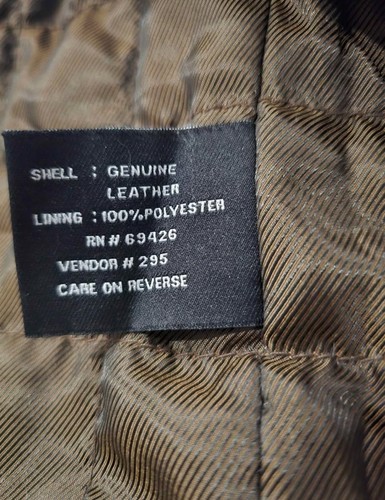 Schwarze Nieten Leder Motorradjacke XXL - Bild 4 von 4