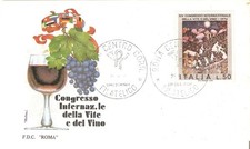 INTERNATIONAL CONGRESS OF WINE ROMA ITALY FDC 1974
