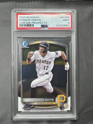 2025 Bowman - Chrome Prospects Konnor Griffin #BCP-86 (RC) PSA 9