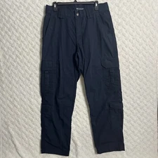 5.11 Tactical Pants Mens 34x32 Black Taclite EMS Military Canvas Cargo Elastic