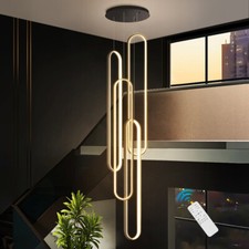 Stair Chandelier Lighting Black Pendant Light Shop Lamp LED Hotel Ceiling Lights