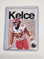 Travis Kelce - Kansas City Chiefs - SB LVII Artist Signed Football Art Card 2/10
