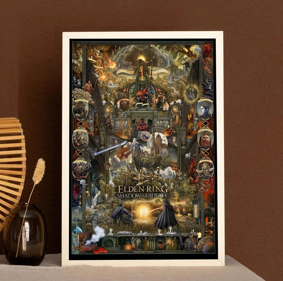 Póster Elden Ring Sombras del Erdtree juego de fantasía arte decoración jugadores arte de pared Foto 2 de 4